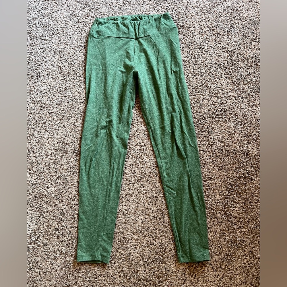 Women’s Heather Green Lularoe Leggings - One Size
